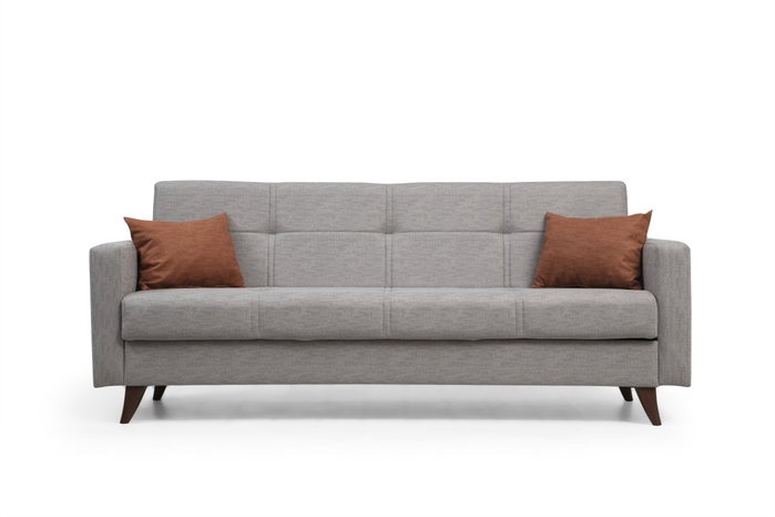Atelier Del Sofa Polya Sofá Cama de 3 Plazas Gris Claro Atelier Del Sofa Polya Sofá Cama de 3 Plazas Gris Claro